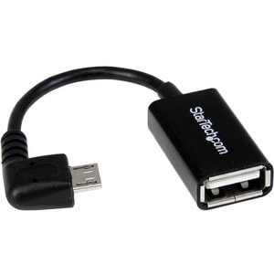 Startech 5In Right Angle Micro Usb To Usb Otg Host Adapter M/F 1 X 4-Pin Usb 2.0