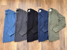 Men?s Supima Cotton Henley Long Sleeve Shirts, Lot Of 5, Size Medium New, Waffle