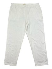 Eileen Fisher Pant Cotton Hemp Blend Tapered Easy Fit Ankle White Plus Size 18
