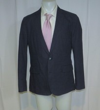 J. Crew Ludlow Somelos Cotton Linen Blue Check Two Button Sport Coat 42R NWT
