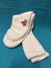 Wigwam Vintage Socks 9-11 White 18" Crew Very Quality Acrylic 80s 90s NOS Mens