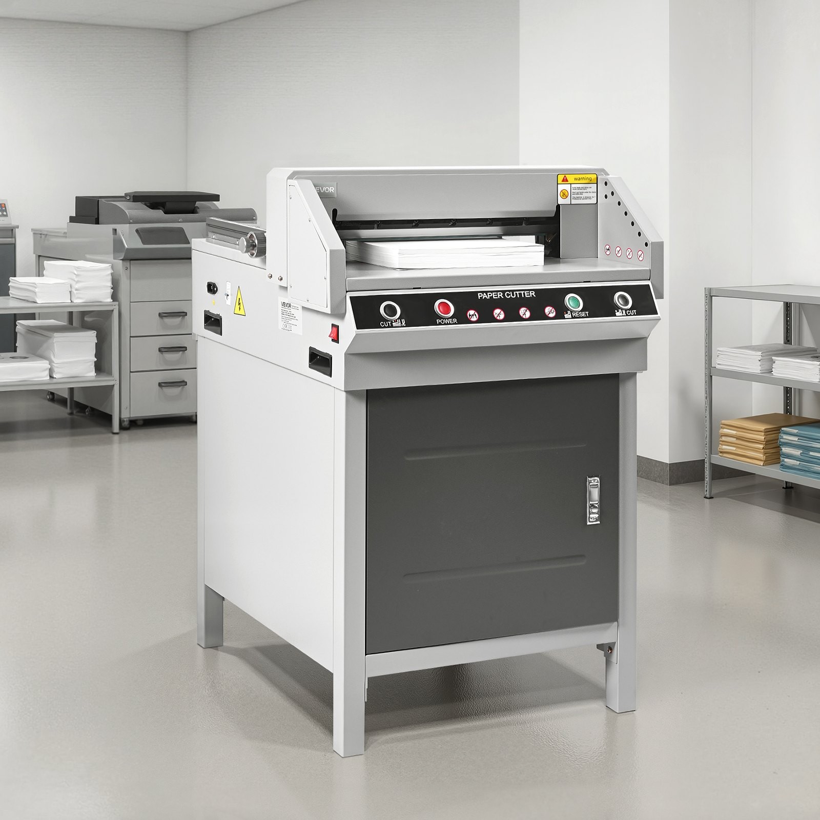 Electric Paper Cutter, Heavy Duty Metal Paper Cutter Machine, 17.72 inch Cutting