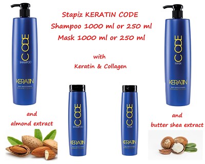 Stapiz KERATIN CODE Maske & Shampoo mit Keratin & Kollagen (250ml oder 1000ml)