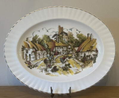 VINTAGE BONE CHINA PLATTE TELLER FLEISCHSCHALE