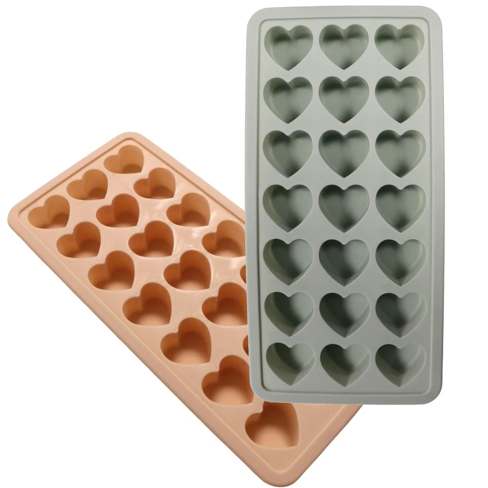 Silicone Heart Ice Cube Tray 27 x 13cm - Flexible Moulds Chocolate Jelly Soap - Image 4 of 4