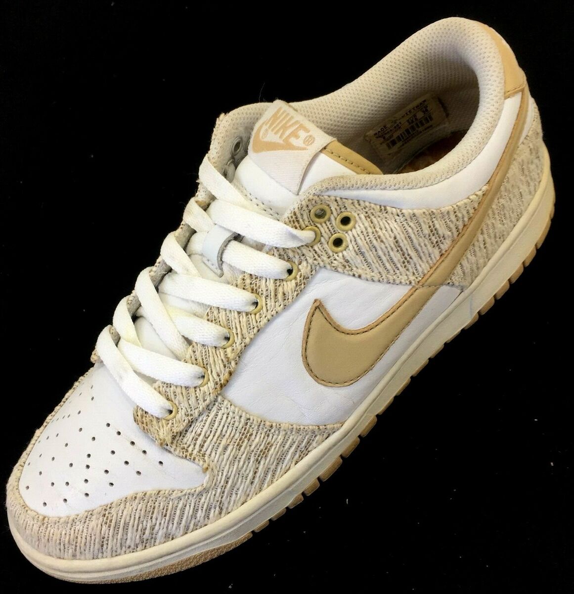 2007 Nike Dunk Low Oatmeal Linen Size 9 Women's 309324-221 2007 Nike Dunk Low Oatmeal Linen Size 9 Women's 309324-221