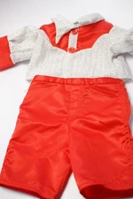 VTG Cabbage patch kids Red Silky Pants silver Sparkly Collar Showman Outfit Cowb