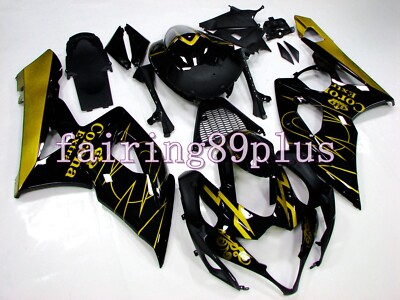 Gold Black Corona ABS Plastic Injection Fairing Kit Fit for 2005 2006 GSXR1000
