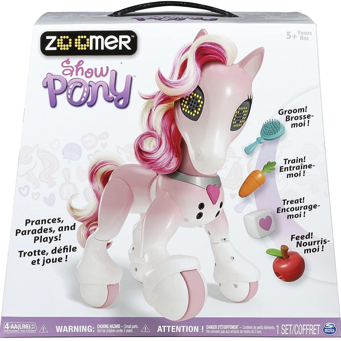 Robot cheval Zoomer Show Pony Spin Master rose interactif neuf