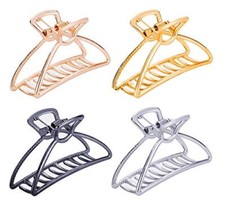 4 Pack Large Metal Hair Claw Clips for Women Thick Hair Non-Slip Hair Clamp