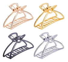 4 Pack Large Metal Hair Claw Clips for Women Thick Hair Non-Slip Hair Clamp
