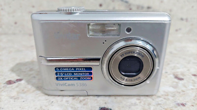 Vivitar ViviCam 5386 5MP Silver Digital Camera 2.4'' LCD For parts