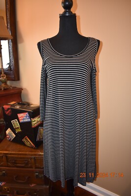 Rolla Coaster Cold Shoulder Shift Dress. Sz. M NWOT