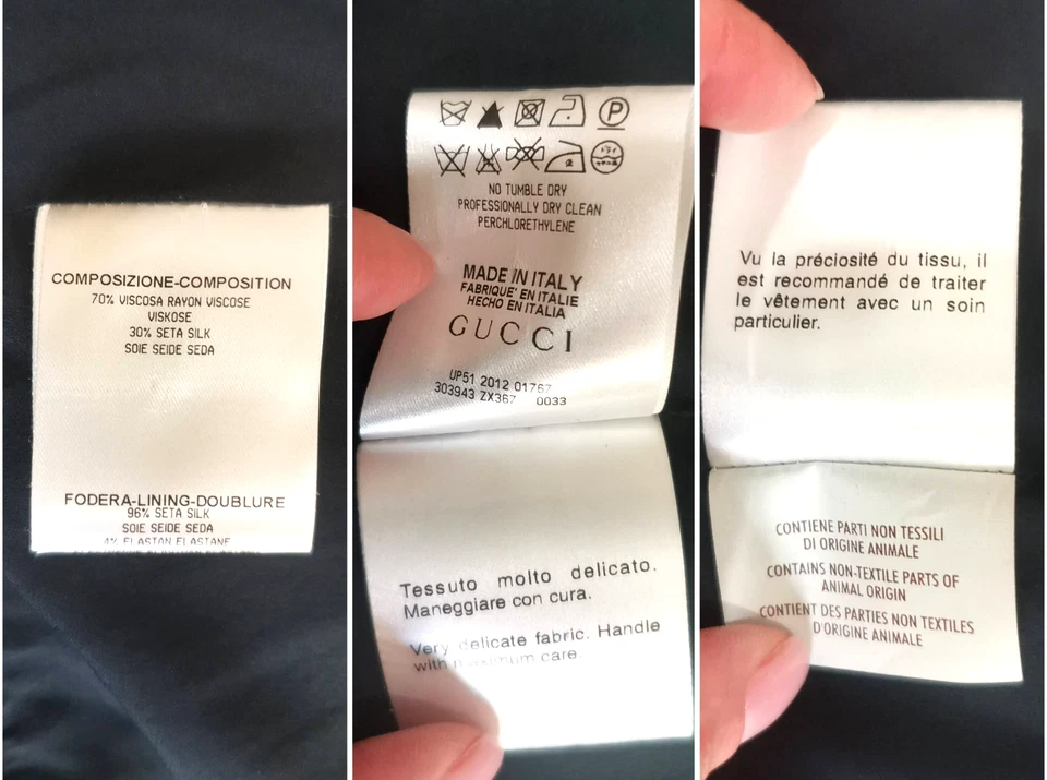 🆓US🛃 Pasarela FW 2012 GUCCI Vestido envolvente de terciopelo azul IT 40 Foto 3 de 4