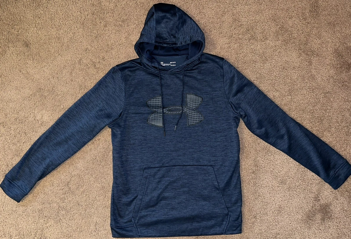 Men s Under Armour Coldgear Loose Fit Hoodie Blue Medium Pocket