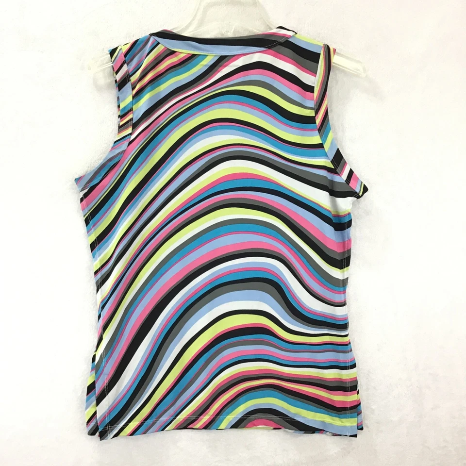 NordicTrack / MOD Psychedelic Sleeveless Stretch Knit Athletic Top / L 14-16 - Image 3 of 4