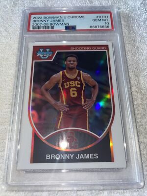 2007 Bowman Chrome LeBRON JAMES PSA10