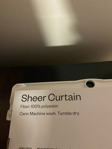 BRAND NEW ROOM ESSENTIALS SINGLE PANEL 84 INCH SHEER CURTAIN GRAY 60W X 84L - Picture 10 of 11