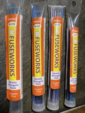 Lot of 4- Fuseworks Glass Stringers 5.5" 18/Pkg- 3 Thin- FE961 & 1 Thick- FE962