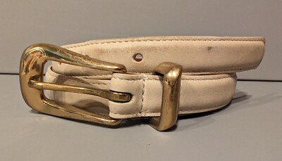 Vintage Coach SM Leather Belt Glove Tanned Cowhide Brass 