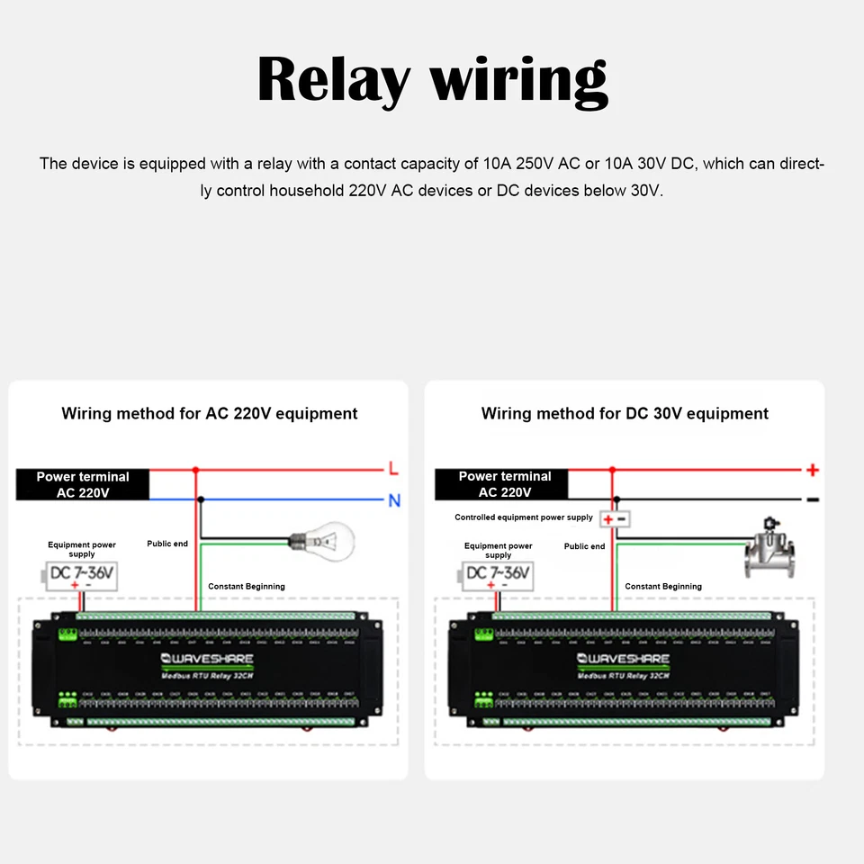 Modbus RTU 32-channel RS485 Interface Relay Module Isolation Protection Circuits - Image 2 of 4