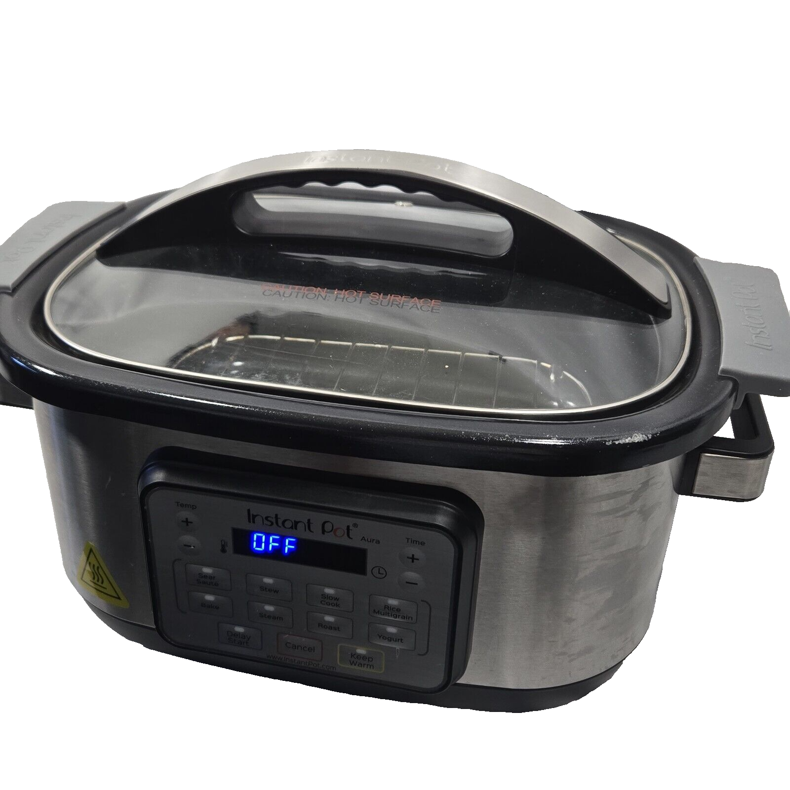 Instant Pot Slow Cooker Aura 6 Qt Multicooker Stainless Steel 10-1 Tested Works-image