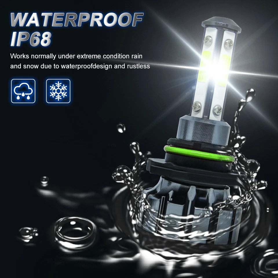 9005 9006 LED Headlights Bulbs For 1994-1998 Chevy Silverado Tahoe C10 C/K 1500 - Imagem 3 de 4