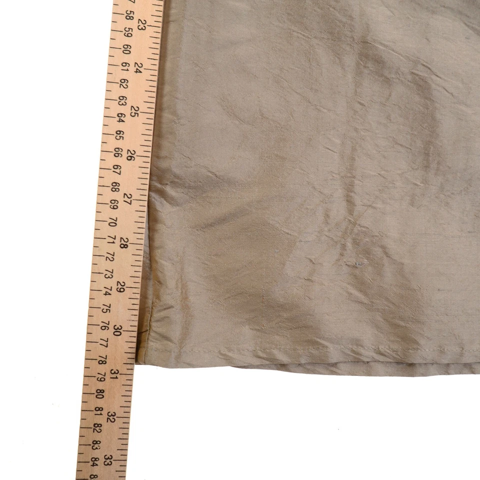 FLAX Green Metallic Wide-Leg Silk Pants Womens Small S Side Button - Image 4 of 4