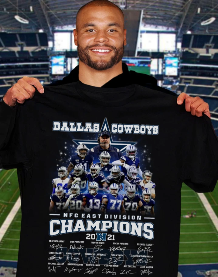 Dallas Cowboys NFC East Division Champions 2021 navy t-shirt for fans