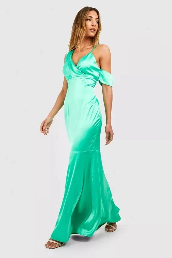 green emerald velvet dress Helen Maxi Dress