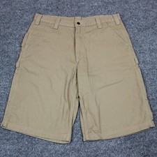 Carhartt Shorts Men's Tag 38 Meas 36 Canvas Carpenter B163 12" Inseam Utility