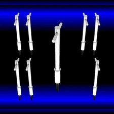 Chrome SB Chevy 4 Inch Valve Cover T handles 1/4 X 20 Fits Chevy 283 327 350 400