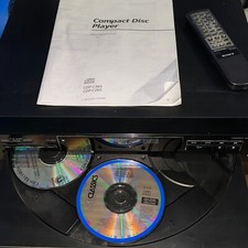 Sony 5-Disc CD Changer Deck CDP-C365 With Remote Manual - POWERS ON FOR PARTS
