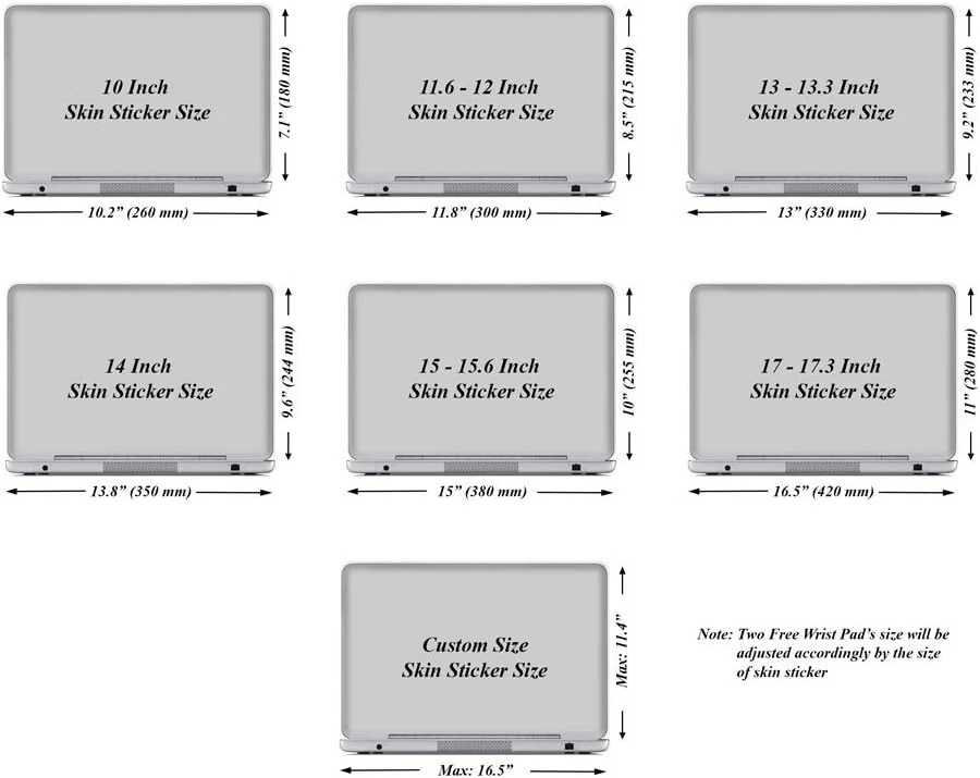 Vinyl Skin Cover for 17.3 Inch Laptops - Waterproof and Ergonomic Wrist Support - Image 4 of 4