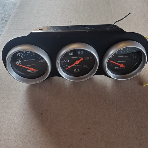 AUTOMETER 3 GAUGE SET WATER OIL VOLTS eBay