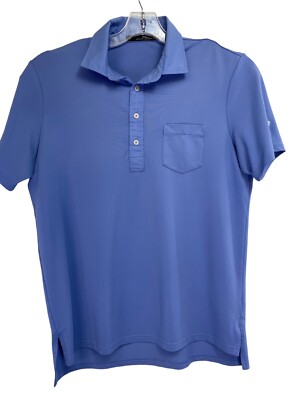 RLX Ralph Lauren Mens Sz Medium Blue Golf Polo Shirt (D30) EUC