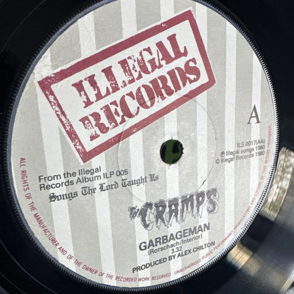 THE CRAMPS FEVER / GARBAGEMAN VINYL 7” SINGLE ILLEGAL UK 1980 EXC WITHDRAWN - Image 4 of 4