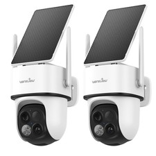 Wansview 2K 3MP Solar Security Camera Wireless 360 PTZ Dual-Cam Human Detection