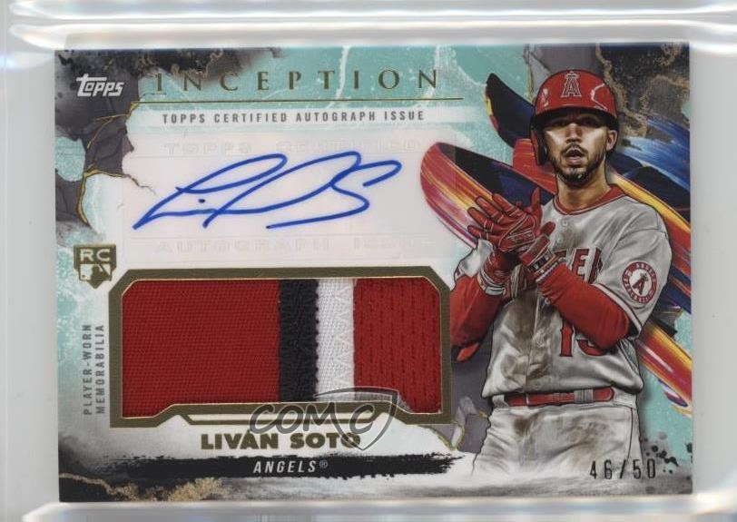 2023 Topps Inception Aqua /50 Livan Soto Liván RPA Rookie Patch Auto RC 10vb