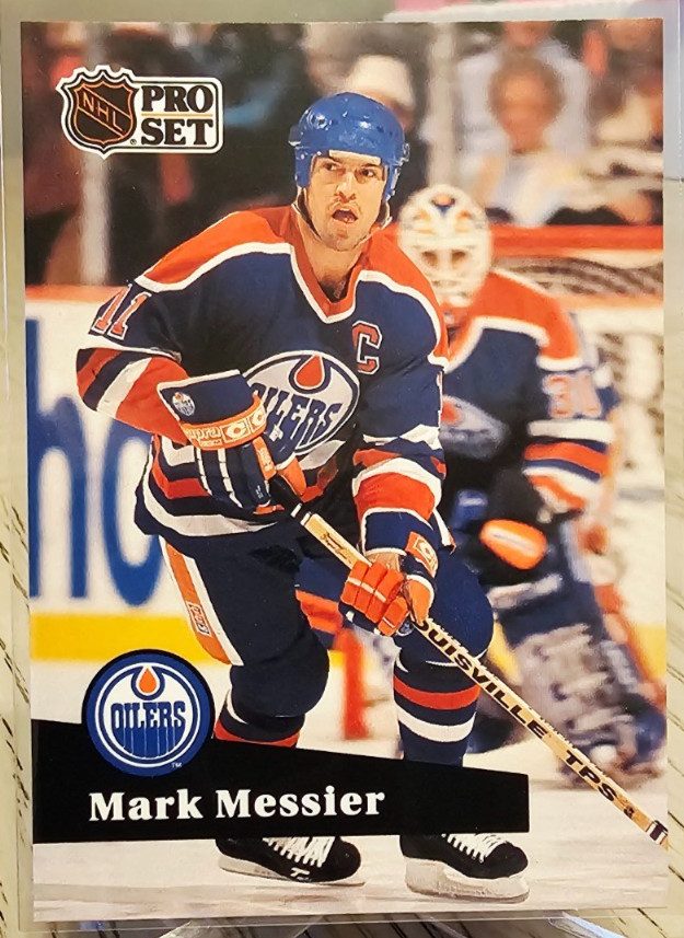 1991-92 Pro Set French Mark Messier #74 Edmonton Oilers