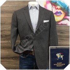 HART SCHAFFNER Mens Tweed Blazer Sport Coat Casual Jacket Size 48R Wool Suit