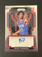 Keon Johnson 2021-22 Prizm Basketball Rookie RC Auto Clippers 