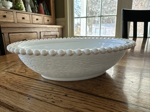 Vintage Indiana White Glass Milk Hen on Nest Candy Bowl BOTTOM ONLY