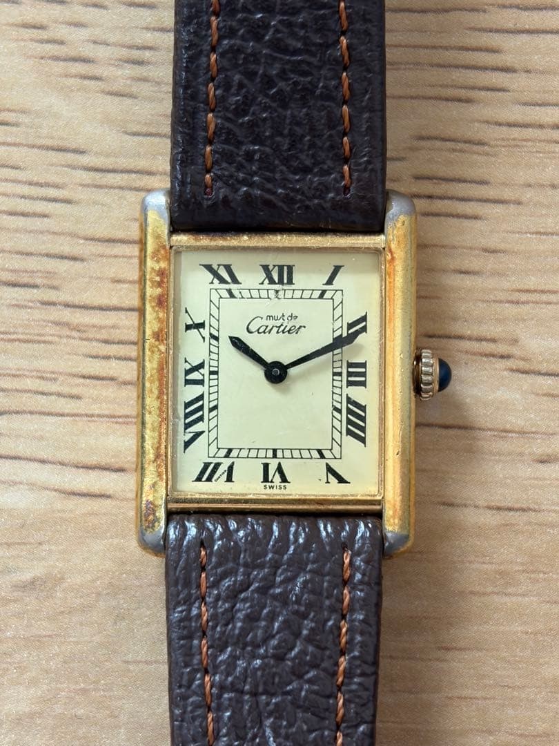 Cartier Must Tank LM Manual Hand-Winding Watch Vintage Ivory  display picture 3