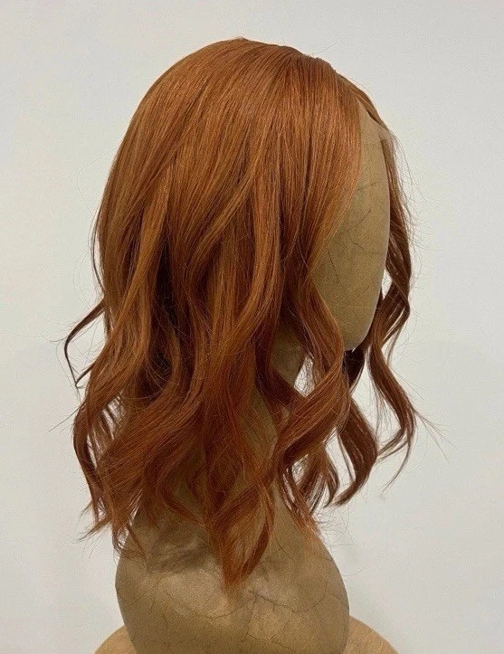 Peluca frontal 100 % cabello humano virgen jengibre sin pegamento HD + cabeza de espuma, pegamento, banda Foto 4 de 4