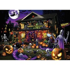 Haunted House Halloween 1000 Piece Jigsaw Puzzle 27.5 x 19.7 Inch
