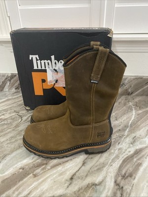 Men's Timberland Pro True Grit Work Boots Waterproof Composite Safety Toe 7 M