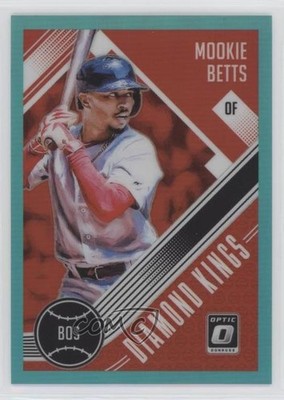 2018 Panini Donruss Optic Diamond Kings Aqua Prizm 34/299 Mookie Betts #27 rf2