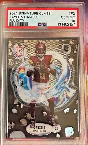 JAYDEN DANIELS 2024 SIGNATURE CLASS FLUIDITY RC PSA 10!!! SICK CARD TO HAVE!!!!!