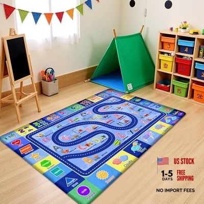 Kids Rugs for Playroom, Educational Classroom Rug for Kids Room, Soft Carpet
